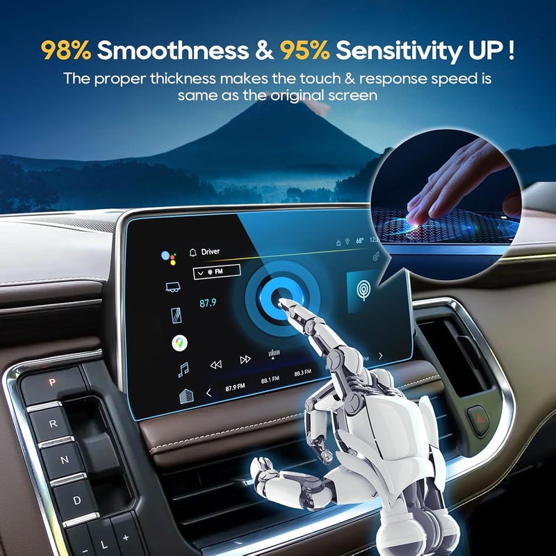 LFOTPP For 2025 Tahoe Screen Protector - 2021~2024 Tahoe (LT/Z71/RST/Premier/High Country) 10.2 inch Touchscreen [ClarityHD+] 2021 2022 2023 2024 Tahoe Accessories Anti Fingerprint 9H Hardness Tempered Glass* - Image 5